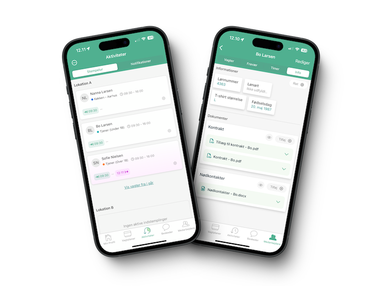 Nyt i Smartplan appen: Stempelursaktiviteter og medarbejderinfo