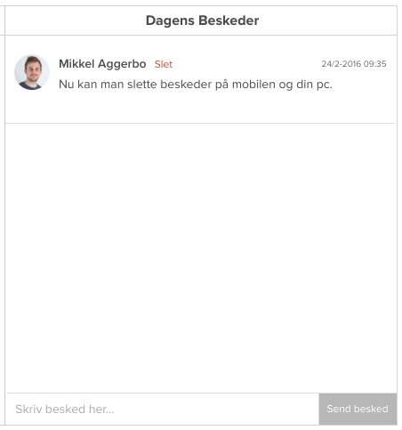 Sådan sletter du en besked
