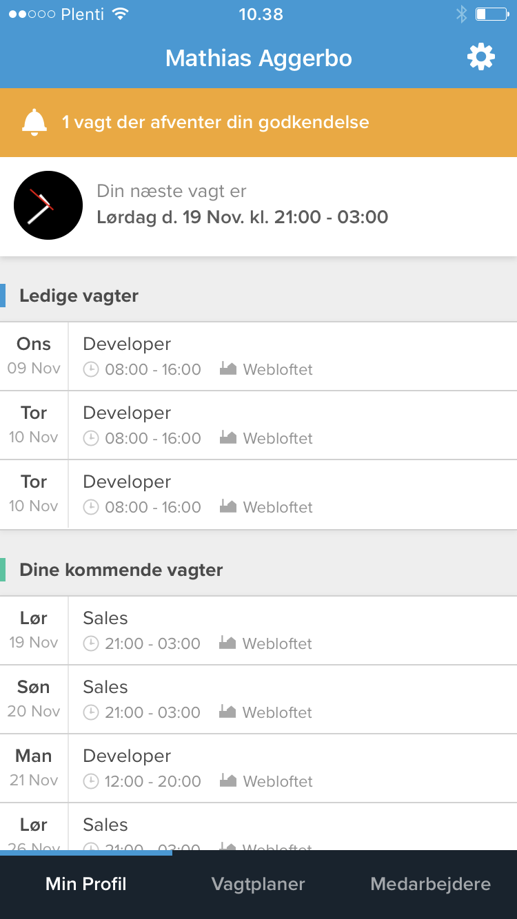 Godkendelse venter på mobilen