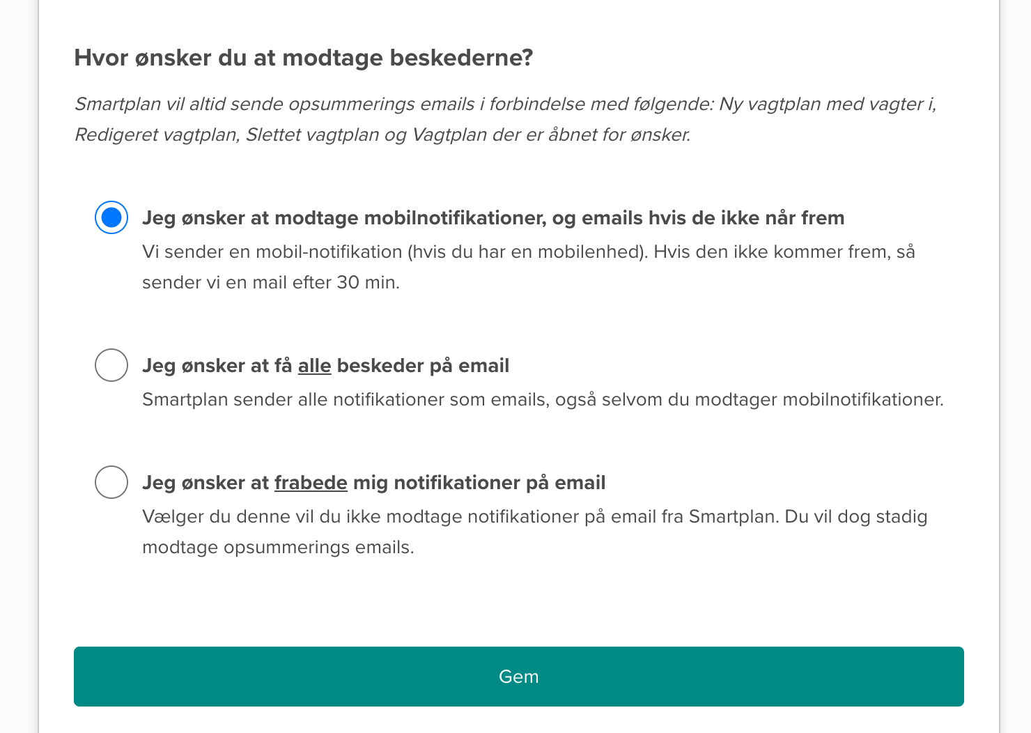 Nye opdateringer til dine notifikationsindstillinger