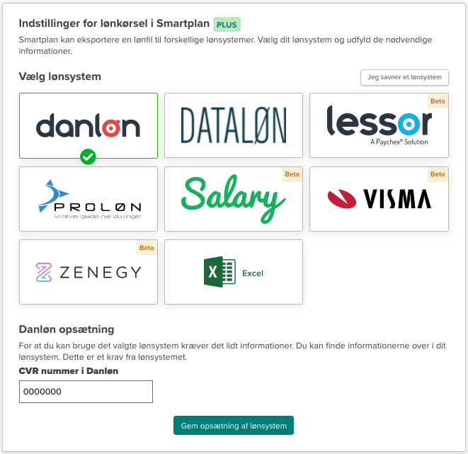 Eksporter timer fra Smartplan til jeres lønsystem