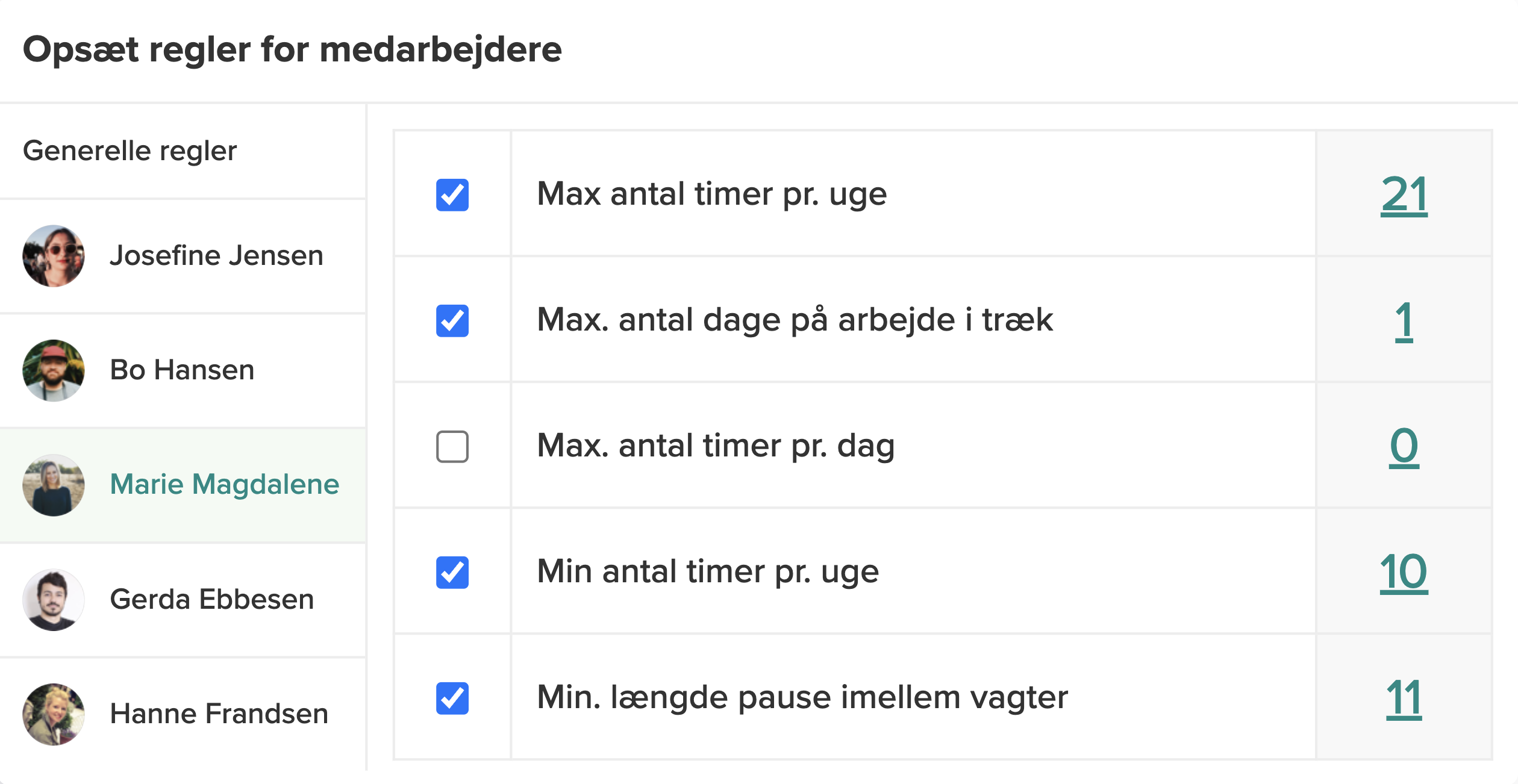 Billede af regler for medarbejdere