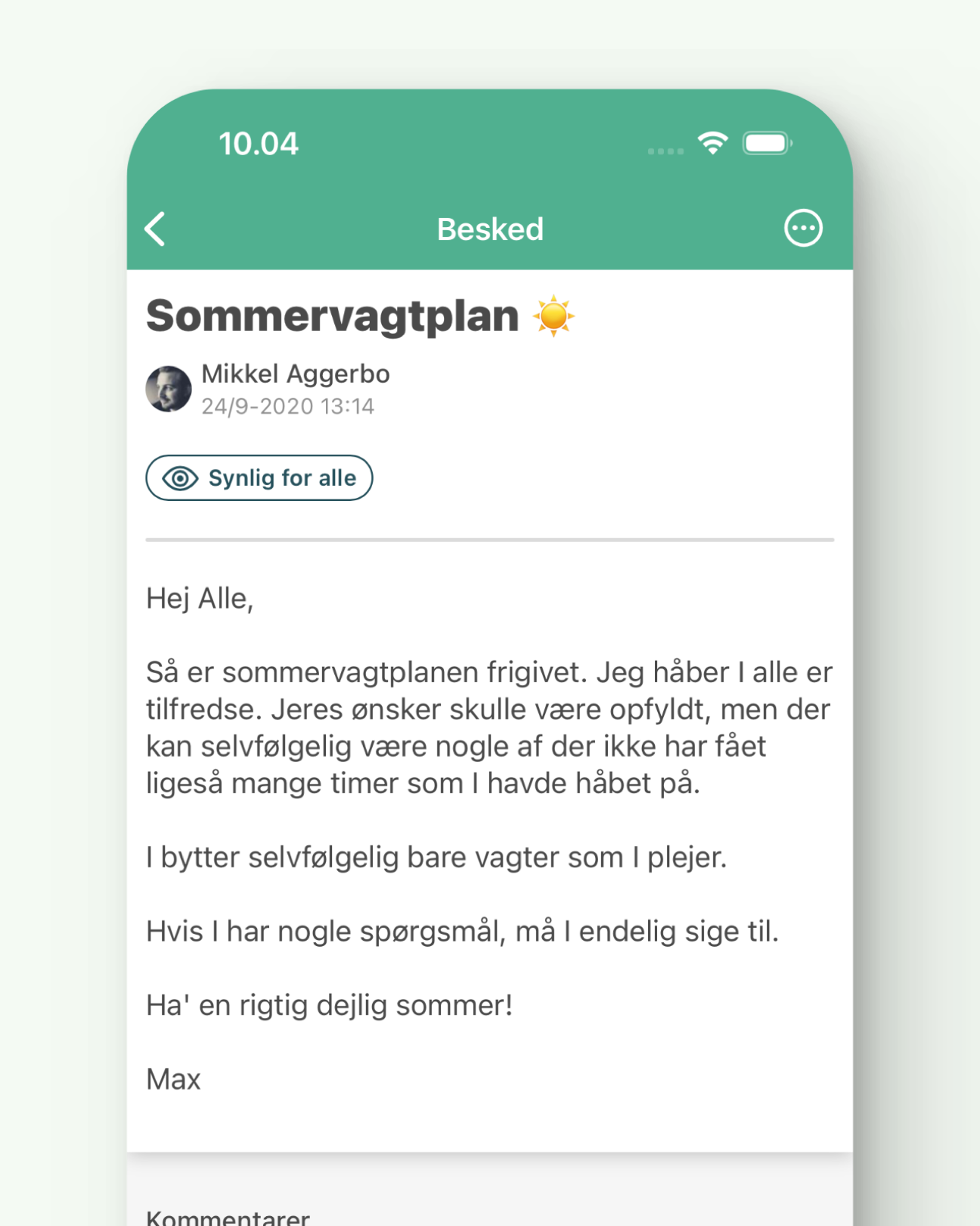 Billede af Smartplan appen