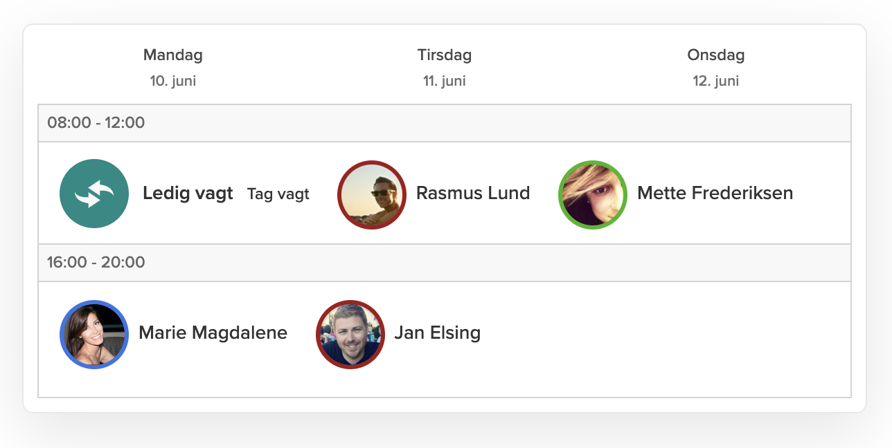 Smartplan filter efter jobtyper og ledige vagter